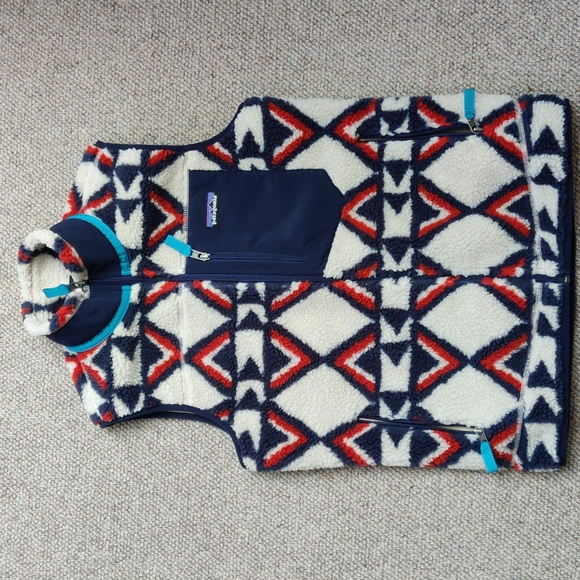 Patagonia Classic Retro-X Fleece Vest, Brass Hawk, Size M - Picture 2 of 6